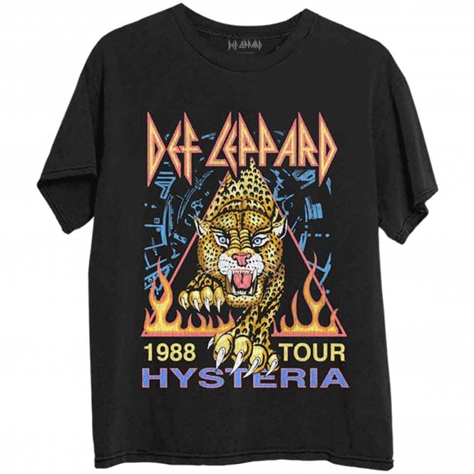 Rock Off Defleppard Hysteria 88 T Shirt in Black