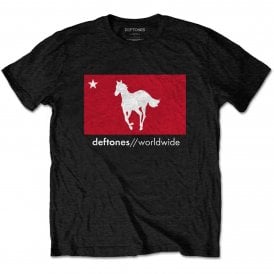 Rock Off Deftones Star And Pony T Shirt in Black