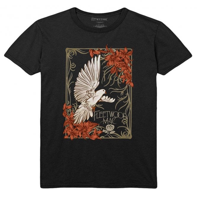 Rock Off Dove Fleetwood Mac T Shirt in Black