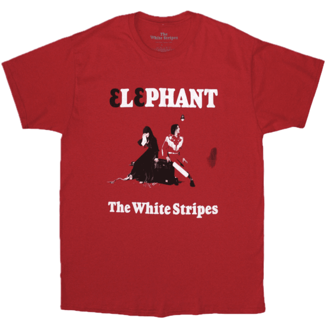 Rock Off Elephant The White Stripes T-Shirt - Red