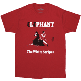 Rock Off Elephant The White Stripes T-Shirt - Red