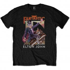 Rock Off Elton John Captain Fantastic T Shirt in Black