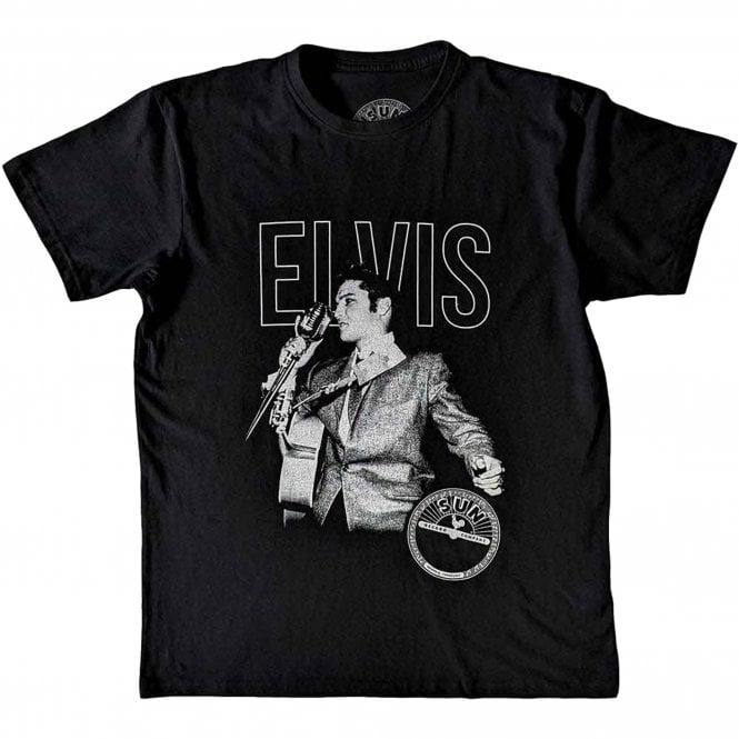 Rock Off Elvis Portrait T Shirt in Black