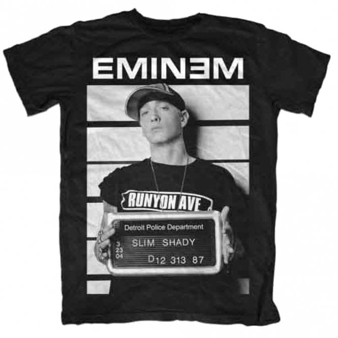 Rock Off Eminem Arrest T Shirt in Black