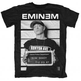 Rock Off Eminem Arrest T Shirt in Black