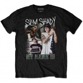 Rock Off Eminem My Name Is Homage T Shirt in Black