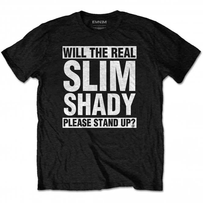 Rock Off Eminem Real Slim Shady T Shirt in Black