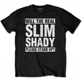 Rock Off Eminem Real Slim Shady T Shirt in Black