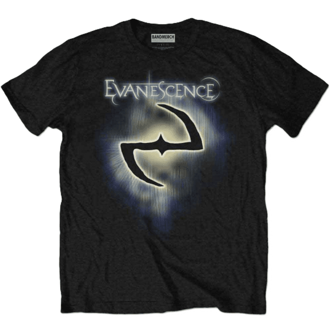 Rock Off Evanescence Classic Logo T Shirt - Black