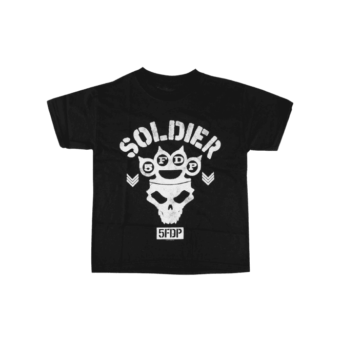 Rock Off Ffdp Soldier Boys Kids T Shirt in Black