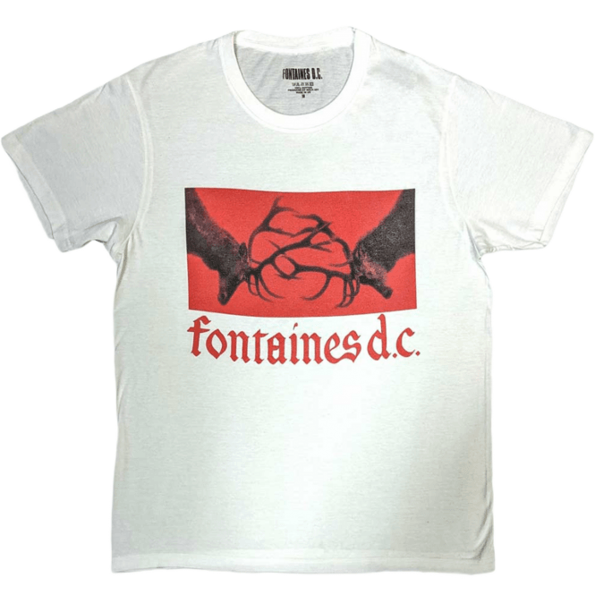 Rock Off Fontaines DC Clashing Stags T-Shirt - White