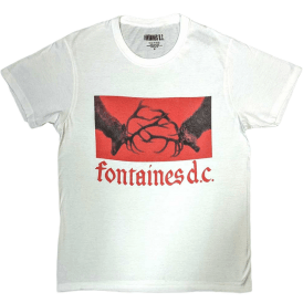 Rock Off Fontaines DC Clashing Stags T-Shirt - White