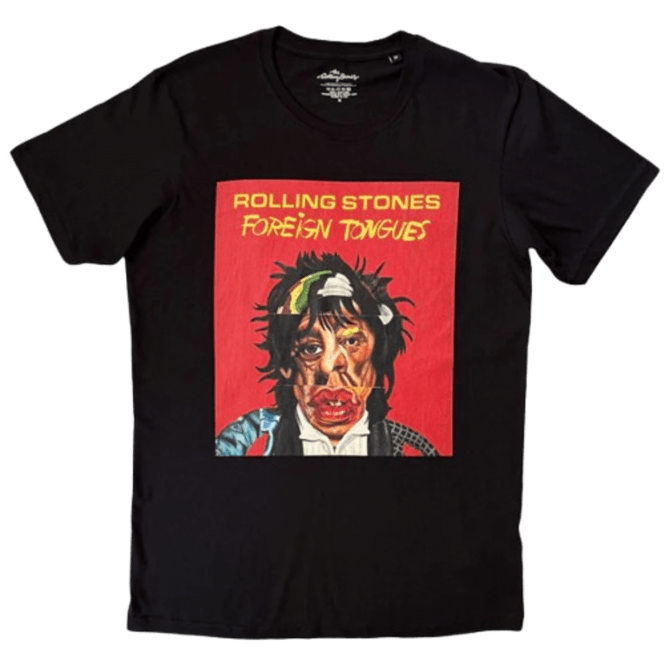 Rock Off Foreign Tongues Rolling Stones T Shirt Black