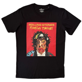 Rock Off Foreign Tongues Rolling Stones T Shirt Black