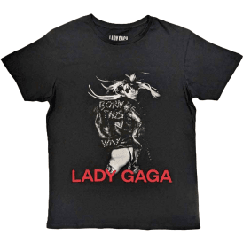 Rock Off Gaga Leather Jacket T-Shirt - Black