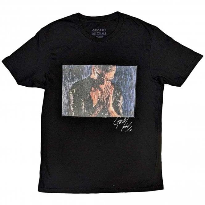 Rock Off George Michael Film Still T Shirt in Black