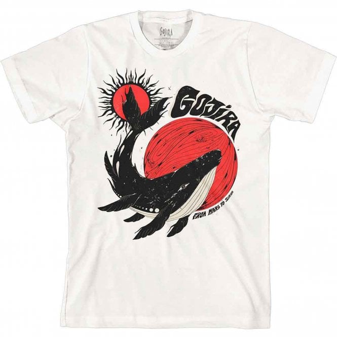 Rock Off Gojira Whale T Shirt in White