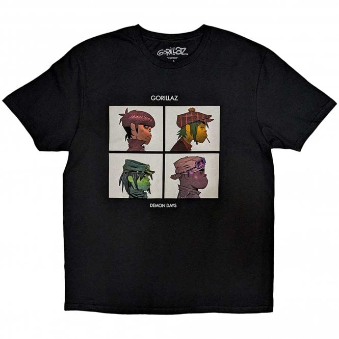 Rock Off Gorillaz Demon Days T Shirt in Black