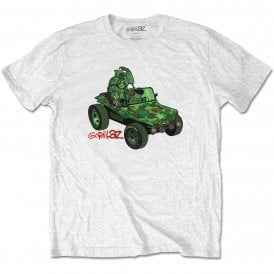 Rock Off Gorillaz Green Jeep T Shirt in White