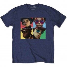 Rock Off Gorillaz Humanz T Shirt in Navy
