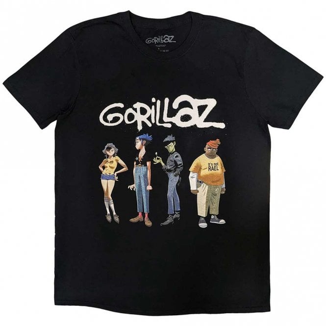 Rock Off Gorillaz Spray Logo T Shirt in Black