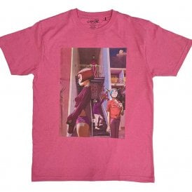Rock Off Gorillaz Static Channel T Shirt in Pink