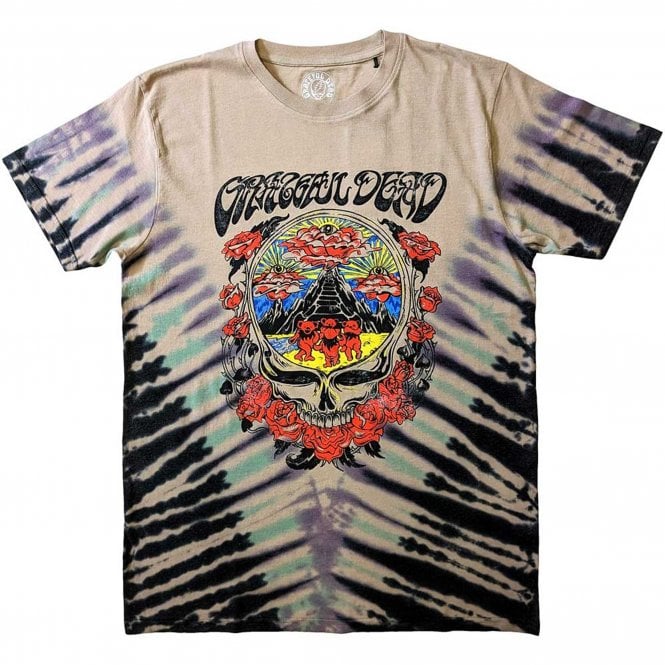 Rock Off Grateful Dead Eye Clouds T Shirt in Sand