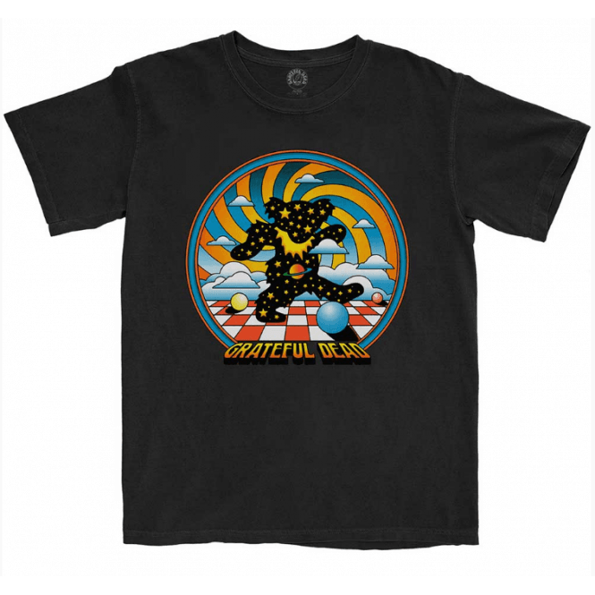 Rock Off Grateful Dead Star Bears T Shirt - Black