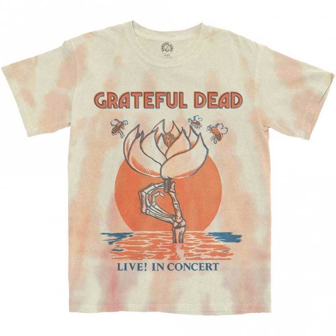 Rock Off Grateful Dead Sugar Magnolia Vintage Tshirt White Dip Dye
