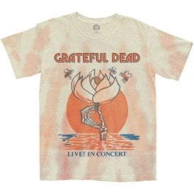 Rock Off Grateful Dead Sugar Magnolia Vintage Tshirt White Dip Dye