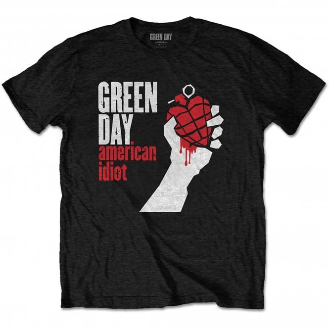 Rock Off Green Day American Idiot T Shirt in Black