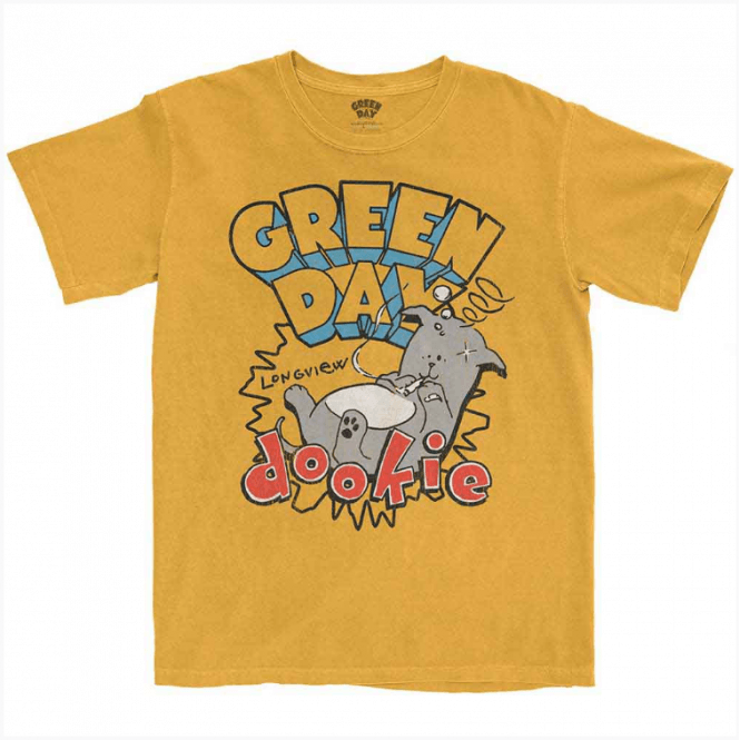 Rock Off Green Day Dookie Longview T Shirt - Orange