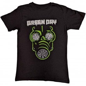 Rock Off Green Day Green Mask T Shirt in Black