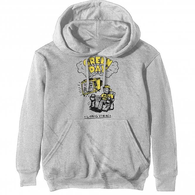 Rock Off Green Day Longveiw Doodle Hoody in Off White