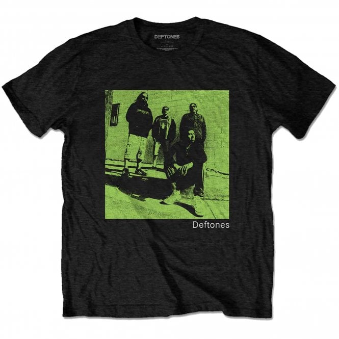 Rock Off Green Photo Deftones T Shirt in Black