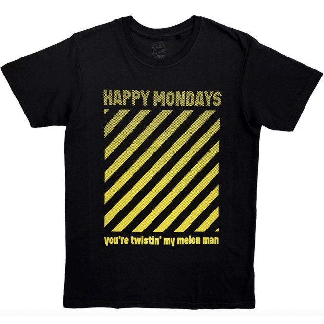 Rock Off Happy Mondays Twistin' My Melon Man T-Shirt - Black