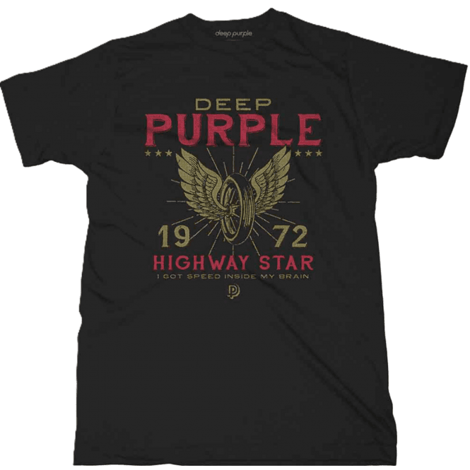 Rock Off Highway Star Deep Purple T-Shirt - Black