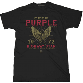 Rock Off Highway Star Deep Purple T-Shirt - Black