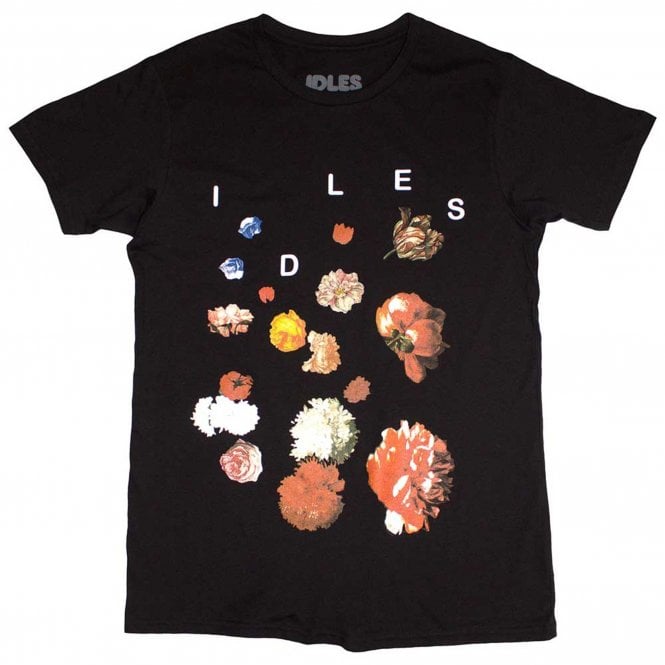 Rock Off Idles Flower T Shirt in Black