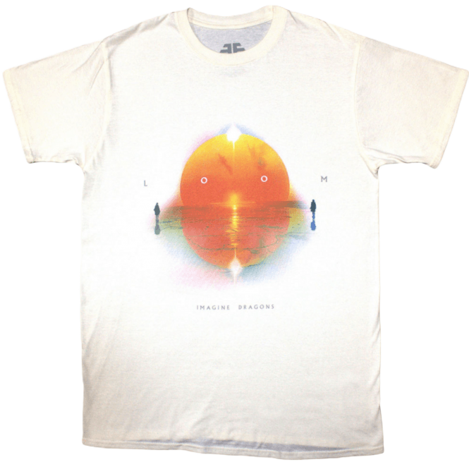Rock Off Imagine Dragons Loom Sunset T-Shirt - White