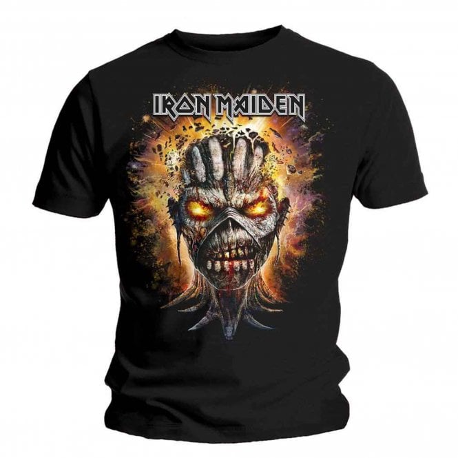 Rock Off Iron Maiden Eddie Exploding T Shirt in Black
