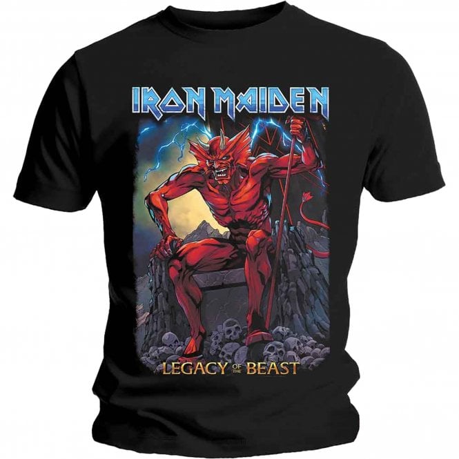 Rock Off Iron Maiden Legacy Of The Beast 2 Devil T Shirt in Black