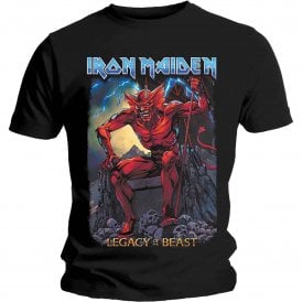 Rock Off Iron Maiden Legacy Of The Beast 2 Devil T Shirt in Black