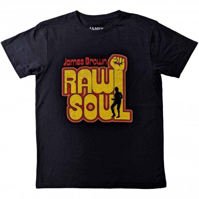 Rock Off James Brown Raw Soul T Shirt in Black