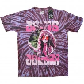 Rock Off Janis Joplin Pink Shades T Shirt in Pink Tie Dye