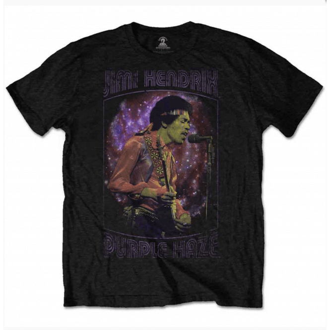 Rock Off Jimi Hendrix Haze Frame T-Shirt - Black