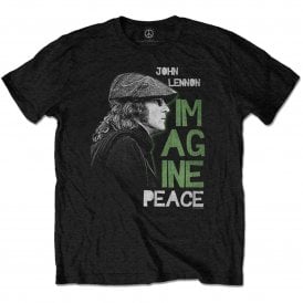 Rock Off John Lennon Imagine Peace T Shirt in Black