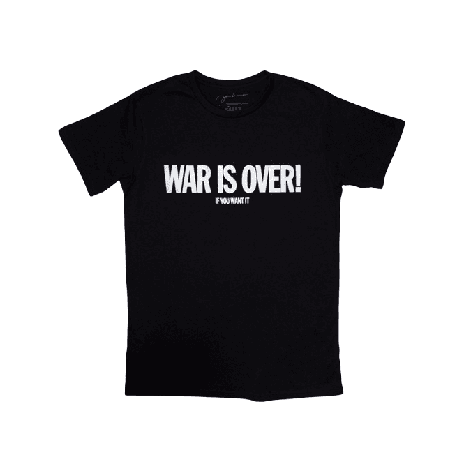 Rock Off John Lennon War Is Over T Shirt Black