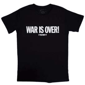 Rock Off John Lennon War Is Over T Shirt Black