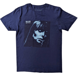 Rock Off Joni Mitchell Blue T Shirt Navy